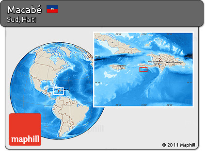 Shaded Relief Location Map of Macabé