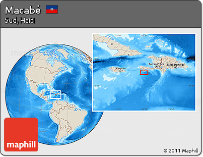 Shaded Relief Location Map of Macabé