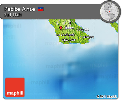 Physical Map of Petite-Anse