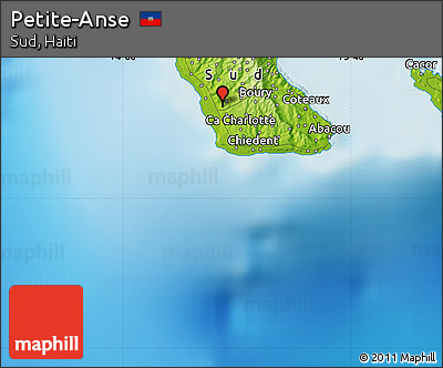Physical Map of Petite-Anse