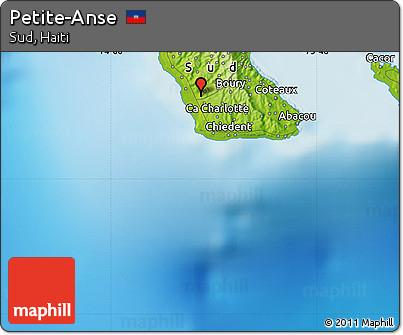 Physical Map of Petite-Anse