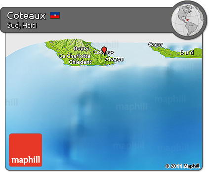 Physical Panoramic Map of Coteaux