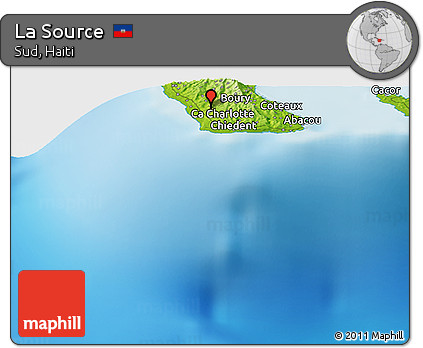 Physical Panoramic Map of La Source