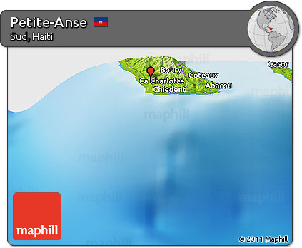 Physical Panoramic Map of Petite-Anse