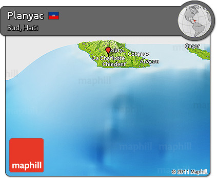Physical Panoramic Map of Planyac