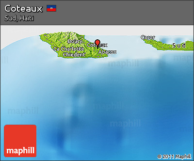 Physical Panoramic Map of Coteaux