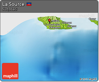 Physical Panoramic Map of La Source