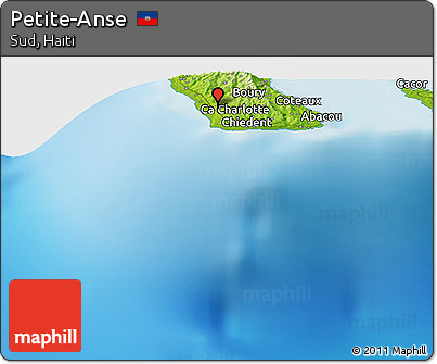 Physical Panoramic Map of Petite-Anse