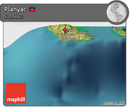 Satellite Panoramic Map of Planyac
