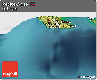 Satellite Panoramic Map of Petite-Anse