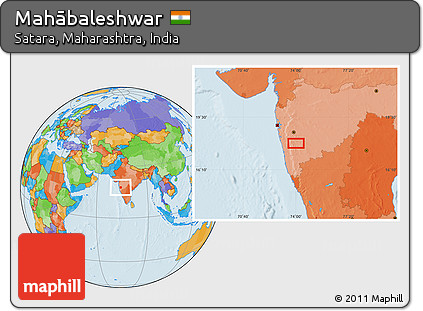 Political Location Map of Mahābaleshwar