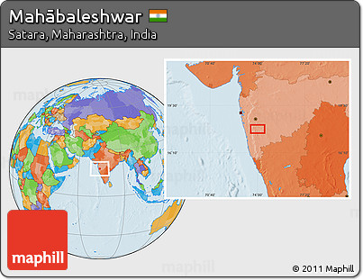 Political Location Map of Mahābaleshwar