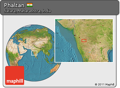 Satellite Location Map of Phaltan