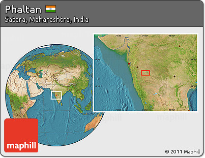 Satellite Location Map of Phaltan