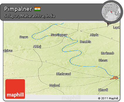 Physical Panoramic Map of Pimpalner