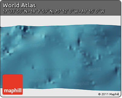 Satellite 3D Map of the Area around 17° 50' 55" N, 74° 43' 29" W