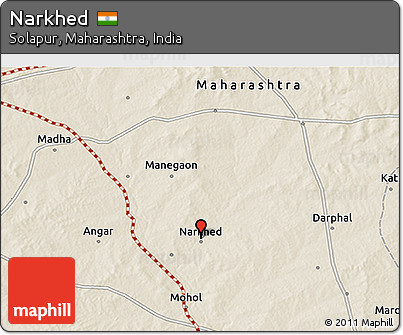 Shaded Relief 3D Map of Narkhed