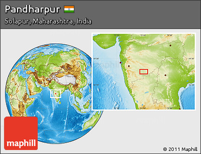 Pandharpur In Maharashtra Map Free Physical Location Map Of Pandharpur