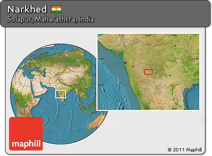 Satellite Location Map of Narkhed