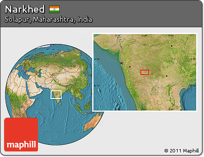 Satellite Location Map of Narkhed