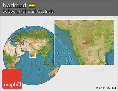 Satellite Location Map of Narkhed