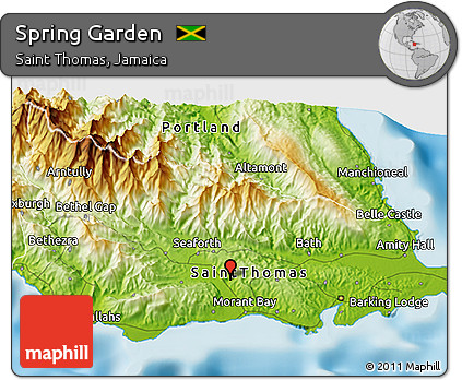 Physical 3D Map of Spring Garden