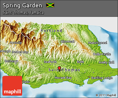 Physical 3D Map of Spring Garden