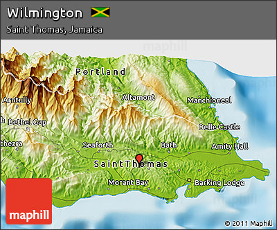 Physical 3D Map of Wilmington