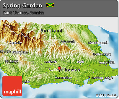 Physical 3D Map of Spring Garden