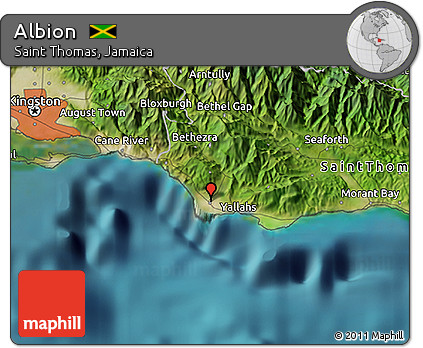 Satellite 3D Map of Albion
