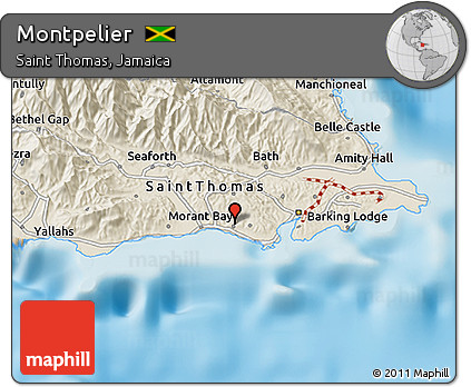 Shaded Relief 3D Map of Montpelier