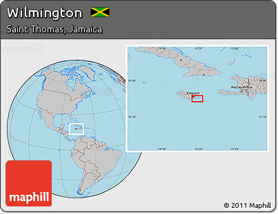 Gray Location Map of Wilmington