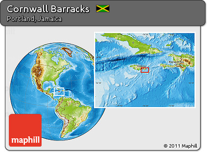 Physical Location Map of Cornwall Barracks