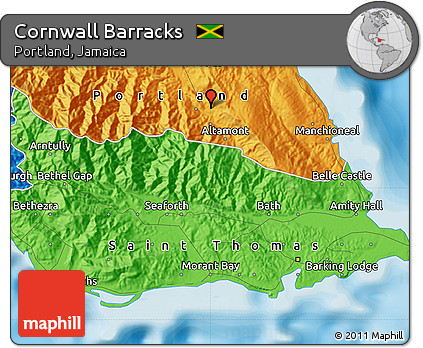 Political Map of Cornwall Barracks