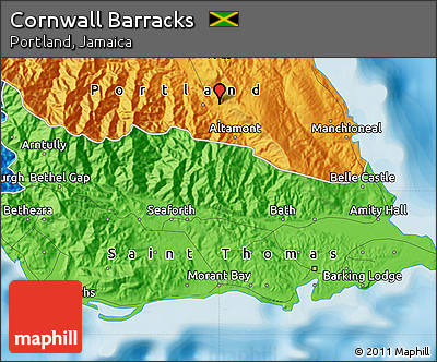Political Map of Cornwall Barracks