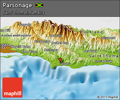 Physical Panoramic Map of Parsonage