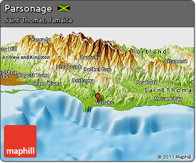 Physical Panoramic Map of Parsonage