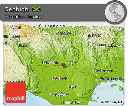 Physical 3D Map of Denbigh