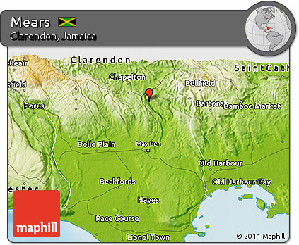 Physical 3D Map of Mears