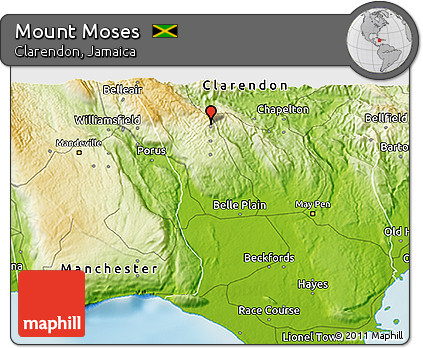 Physical 3D Map of Mount Moses