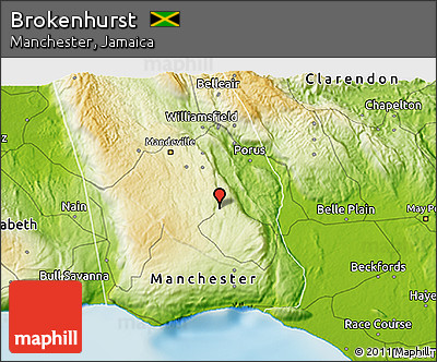 Physical 3D Map of Brokenhurst