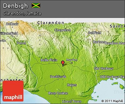 Physical 3D Map of Denbigh