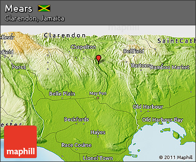 Physical 3D Map of Mears