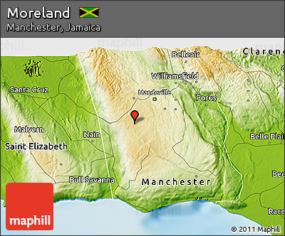 Physical 3D Map of Moreland