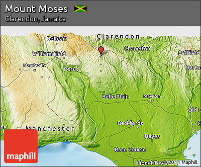 Physical 3D Map of Mount Moses