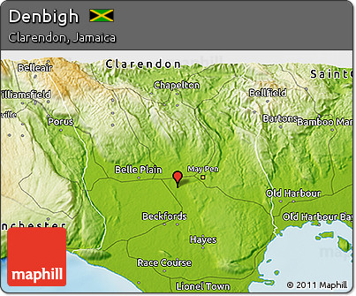 Physical 3D Map of Denbigh