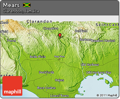 Physical 3D Map of Mears