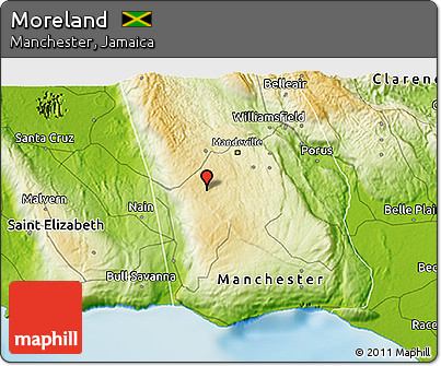 Physical 3D Map of Moreland