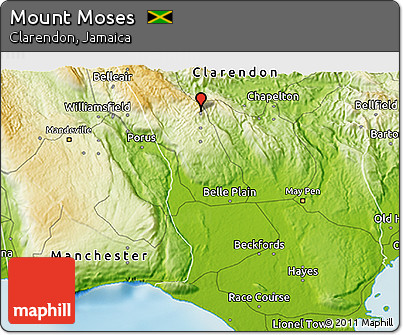 Physical 3D Map of Mount Moses