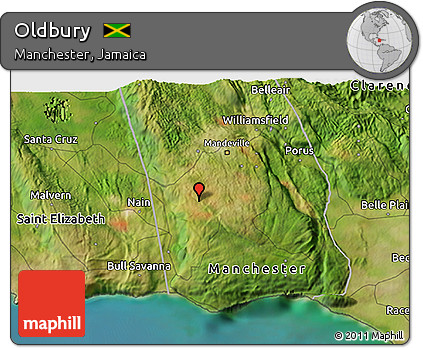 Satellite 3D Map of Oldbury